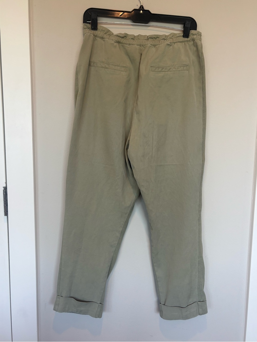Alice + Olivia Olive Drawstring Paperbag Chinos - Picture 2 of 5